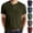 Army Green, variant on HAJWOH Henley Long Sleeve Shirt for Men Lightweight Casual 3 Button Tees Tops Cotton Classic Work Blend T-Shirts with Pocket