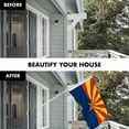 thumbnail image 3 of G128 Combo Pack: 6 Feet Tangle Free Spinning Flagpole (White) Arizona AZ State Flag 3x5 ft Printed 150D Brass Grommets (Flag Included) Aluminum Flag Pole, 3 of 9