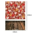 thumbnail image 2 of ABPHOTO 5x7ft Photography Backdrops Valentine's Day Bokeh Halos Sparkle Sequin Hearts Vintage Stripes Wood Floor Seamless Newborn Baby Kids Adutls Lover Portraits, 2 of 3