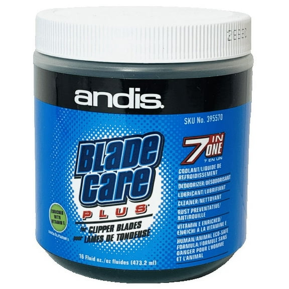 Andis Blade Care Plus Dip Jar 7-In-1 For Clipper Blades Lubricant Coolant 16oz