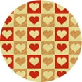 thumbnail image 1 of Ahgly Company Machine Washable Indoor Round Transitional Orange Red Orange Area Rugs, 4' Round, 1 of 7