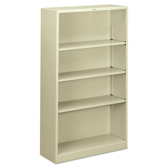 HON HS60ABC.L 34.5 in. x 12.63 in. x 59 in. Four Shelf Metal Bookcase - Putty