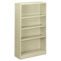 HON HS60ABC.L 34.5 in. x 12.63 in. x 59 in. Four Shelf Metal Bookcase - Putty