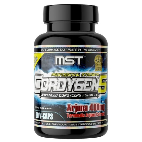 MST Millennium Sport Technologies, Cordygen5, US Grown Cordyceps Terminalia Arjuna Extract, Pre Workout and Pre Endurance, Immune Support, BSCG Certified Drug Free, 90 VCaps