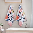 thumbnail image 4 of 2-Piece Polyester cotton Towel Set Absorbent Hand Painted Cute Flower Hand Towel Bath Towel Soft and Comfortable Machine Wash 28.3x14.4, 4 of 7