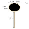 thumbnail image 2 of RENACLIPY Oval Chalkboard Plant Markers Black Wooden Tags for Garden, Herb, Flower Pot Labels and Outdoor Use, 2 of 6