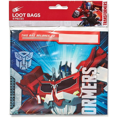 Transformers Party Favor Treat Bags, 8ct