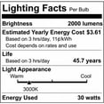 thumbnail image 2 of Satco 30w LED Commercial Track Head White Cylinder 36 Degree Beam Angle 120v, 2 of 2
