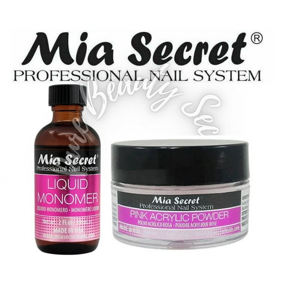 Mia Secret Liquid Monomer 2 oz and Pink Powder 0.5 oz
