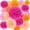 Hot Pink Orange, variant on 16 PCS Navy Blue Party Decorations Tissue Paper Flowers Pom Poms Decorations for Girl Groovy Birthday Baby Shower Wedding Bachelorette Room Wall Hanging Décor