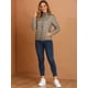 thumbnail image 3 of Chaqueta Liviana Corta Gruesa Plegable Con Capucha Para Mujer Caqui S, 3 of 6
