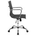 thumbnail image 2 of Mid-Back Black Mesh Mid-Century Modern Swivel Office Chair with Tilt Control, 2 of 9