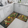 thumbnail image 3 of Colourful Herbs Kitchen Rugs and Mats Non Skid Washable Set of 2, Cooking Wooden Board Kitchen Mats for Floor, Rustic Kitchen Runner Rug, Farmhouse Brown Kitchen Decor, 3 of 6