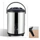 thumbnail image 4 of Dispensador de bebidas frías y calientes con aislamiento, cubo, dispensador de bebidas de acero inoxidable con espita para té con leche, 8L, color acero (cubierta negra), 4 of 5