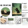 thumbnail image 2 of Funny Bathroom Wall Art Set of 3, Maximalist Black Cat Bathroom Wall Decor Paintings, Cute Animal Restroom Poster Canvas Prints Pictures 16x24 inch d, 2 of 7