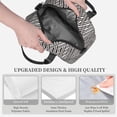 thumbnail image 3 of Disketp Black White Stripes Lonchera Térmica para Mujer y Hombre, Bolsa de Almuerzo Reutilizable e Impermeable para Trabajo, Viajes y Picnic, 3 of 7