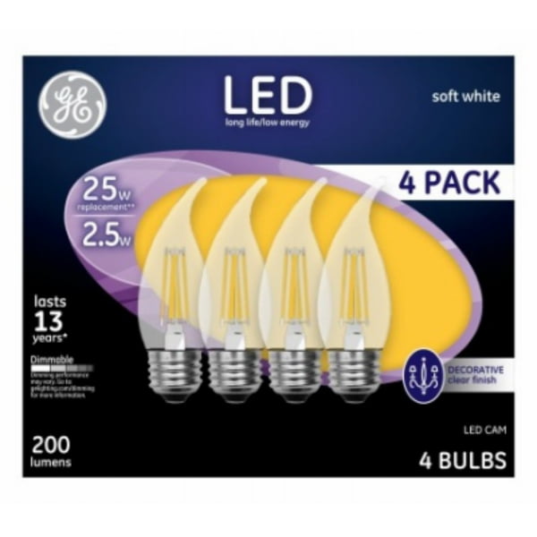 $5 for 8 Bulbs Brand New  Lighting,GE 2 X 4 Packs LED 3.5W Clear Decorative LED 