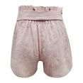 thumbnail image 6 of Gbsyewxs Womens Shorts High Elastic Waist Lace Up Solid Color Casual Summer Shorts For Women Pink, 6 of 7
