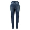 thumbnail image 4 of DuoJiaJ Women's Casual Stretch Jeans Distressed Denim Pants Fit Comfortable Vacation Everyday Wear Trendy Fashion Tapered Ankle Length Plus Size Casual Pants, 4 of 5