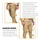 thumbnail image 3 of Pantalones cargo para hombre, pantalones de chándal a la moda para hombre, pantalones chinos informales de trabajo con cordón y 6 bolsillos, 3 of 6