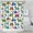 White Cartoon Dinosaurs-4, variant on White Cartoon Dinosaurs Mushrooms Pattern Shower Curtain 36"x72" ,Bathroom Decorative Shower Curtains Set with 12 Hooks,Modern Waterproof Washable Shower Curtain