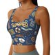thumbnail image 2 of Balery Marine Nautical Sujetadores deportivos con espalda cruzada para mujer, acolchados, sin costuras, de alto impacto, ideales para yoga, gimnasio, entrenamiento y fitness.-Medium, 2 of 8