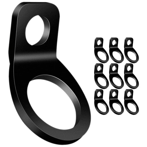 VERDANVERSE tie down anchor hooks Tie Down Anchor Hooks Black for Cargo Securing 10pcs