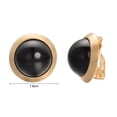 thumbnail image 2 of Yoursfs Black Pearl Earrings Clip on Earrings for Women with Non Pierced Earrings Gold Plated, 2 of 5