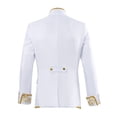 thumbnail image 5 of FYEGRE Men's Elegant Retro Court Formal Stage Performance Wear Embroidered Nobleman Outfit for Events and Productions White M, 5 of 8