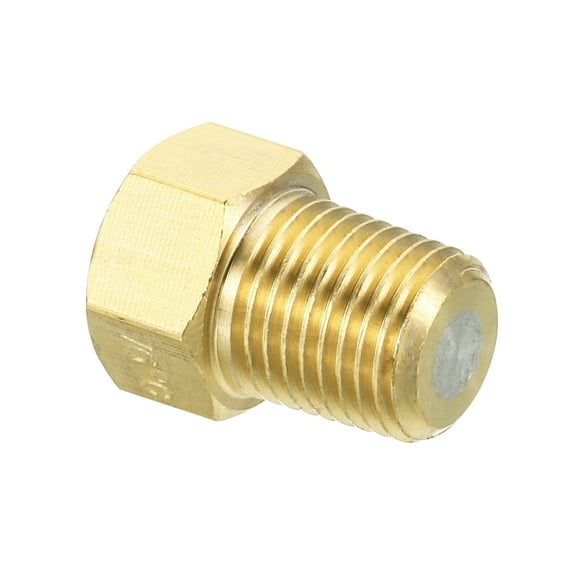 Unique Bargains 1/4' BSPT Brass Fuse Plug Brass Fusible Melt Plug 76 Celsius Degree Style 1, Brass Tone
