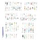 thumbnail image 1 of 108 Piezas Etiquetas Engomadas de Personas para Diario, áLbum de Recortes, Etiqueta Engomada de áLbum de Recortes de Chica de Moda Urbana para Kit de Suministros de Diario Basura, 1 of 5