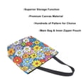thumbnail image 3 of FORMRS Womens Canvas Tote Bag with Zipper Inner Pocket Shoulder Handbag, Floral Fiesta, 3 of 7