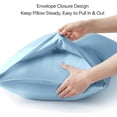 thumbnail image 6 of DISEN Body Pillow Case Cover, Rayon Made from Bamboo, Cooling Body Pillow Cover for Hot Sleepers and Night Sweats, Breathable & Silky Soft Full Long Pillow Case (Blue, 20x54 Inches), 6 of 7