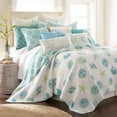 thumbnail image 2 of Levtex Home - Del Ray Quilt Set - Twin Quilt and One Standard Sham - Coastal Trellis - Light Blue White Green - Quilt (68x86in.) and Sham (20x26in.) - Reversible - Cotton, 2 of 5