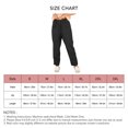 thumbnail image 5 of Pantalones casuales de mujer Color puro Botón Cintura elástica Pantalones largos sueltos para mujer para uso diario al aire libre Negro M, 5 of 5