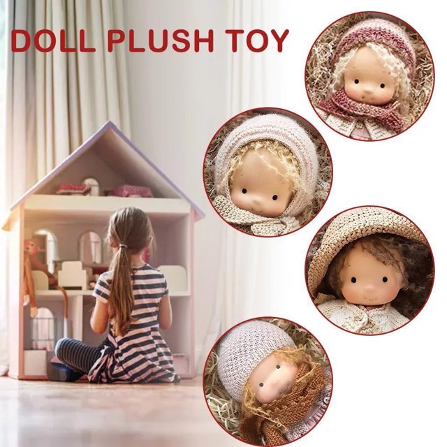 Muñeca de peluche tejida a mano de 12 pulgadas, de vinilo, con ropa, regalo de cumpleaños y Navidad para niñas (exquisita caja de regalo). Regalo de navidad
