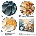 thumbnail image 3 of Designart "Minimalist Beige And Blue Dahlia V" Dahlia Floater Framed Wall Art Prints, 3 of 5
