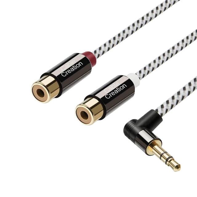 Cable de audio CableCreation de 3,5 mm a 2 RCA hembra de 0,92 m