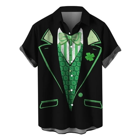 

Simplmasygenix Women Tops Summer Clearance Women s Saint Patrick Printed Single Pocket Shirt Casual Loose Printed Pocket Shirt