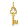 thumbnail image 1 of Pendentif Breloque Collier Monogramme Prénom Initiale Lettre m Délicat en Or Jaune 14k, 1 of 6