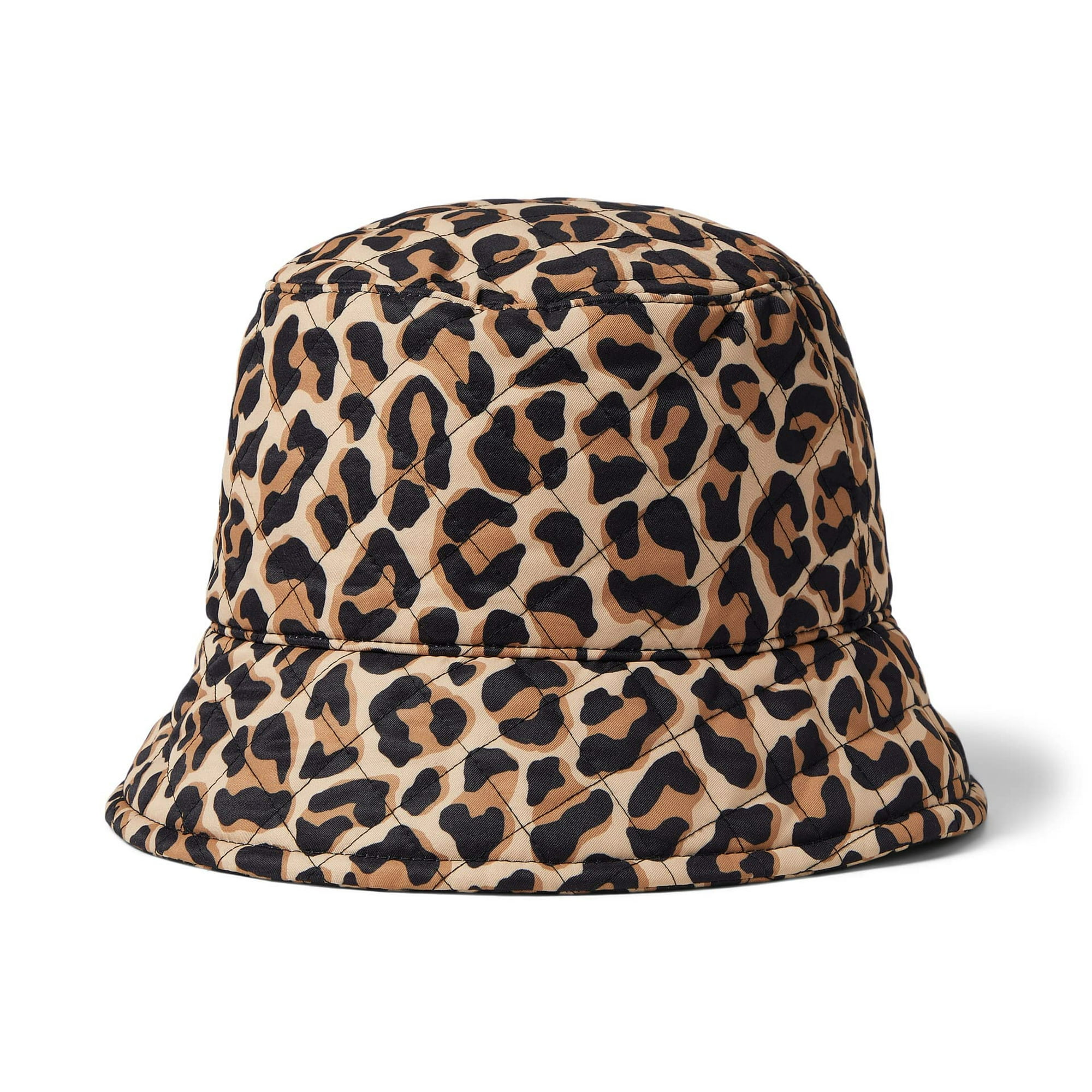 Kate Spade New York Lovely Leopard Quilted Nylon Bucket Hat Roasted Cashew  One Size | Walmart Canada