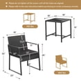 thumbnail image 2 of Gymax 3PCS Patio Rattan PE Wicker Bistro Set Outdoor Furniture Set w/ Table & Cushion, 2 of 10