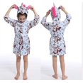 thumbnail image 1 of Albornoz con capucha de unicornio de Navidad para niños y niñas, bata de baño con estrella de arcoíris, pijamas de animales, camisón, ropa de dormir para niños, 1 of 2