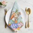 thumbnail image 2 of Easter Cloth Napkins, Spring Rabbit Tail Eggs Eucalyptus Leaves Wood Washable and Reusable Dinner Napkins Set of 6, Table Napkin for Kitchen Party Birthday Wedding Hotel Housewarming 20"x20", 2 of 9