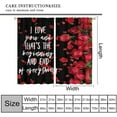 thumbnail image 3 of Black Rose Blackout Curtains,Romantic Love Heart Red Roses Flowers Plants Love Inspirational Quotes Windows Treatments Rod Pocket Drapes for Girls Living Room Bedroom Kitchen 55x63in, 3 of 6