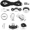thumbnail image 4 of ZOUSSIQI Marine Kayak Canoe Anchor Trolley Kit with Trolley Line Rope Zig Zag Cleat Pulley Block Rigging Ring Nylon Pad Eyes Snap Hooks and Mounting Hardware CA919-44100, 4 of 9