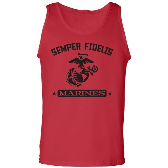 Semper Fidelis Marines Adult Tank Top