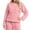 Pink, variant on Women's Pajama Top, Round Neck, Long Sleeve, Fleece-Lined, Thickened, Soft and Comfortable Loungewear, Suitable for Winter Sleep and Holiday Parties Pink M