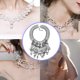 thumbnail image 4 of Qarigey Collar clavícula borla grande calavera esqueleto Collar cadenas cortas joyería calavera cadenas accesorio de moda Ropa, zapatos y accesorios Miscelánea Negro Qarigey AP014931-02, 4 of 6