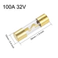 thumbnail image 3 of Uxcell 10x38mm 100A 32V Fast Blow Fuses with AGU Fuse Holder Inline Block 1 Set, 3 of 5